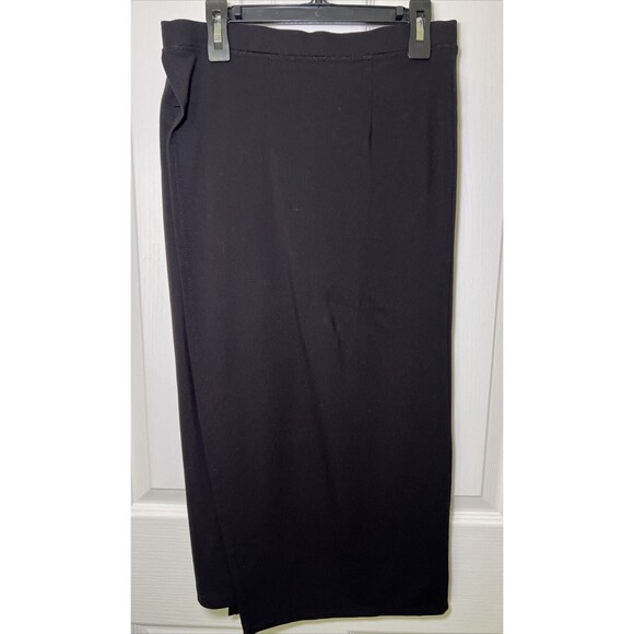 Betabrand The Sassiest Pants Small Petite Black Skirt Panel Overlay Stretch - Picture 3 of 10